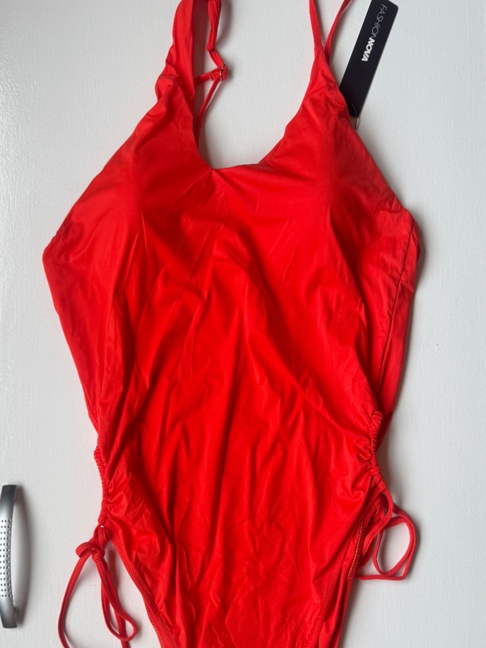 FashionNova one-piece, asymmetrical swimsuit, size 3X